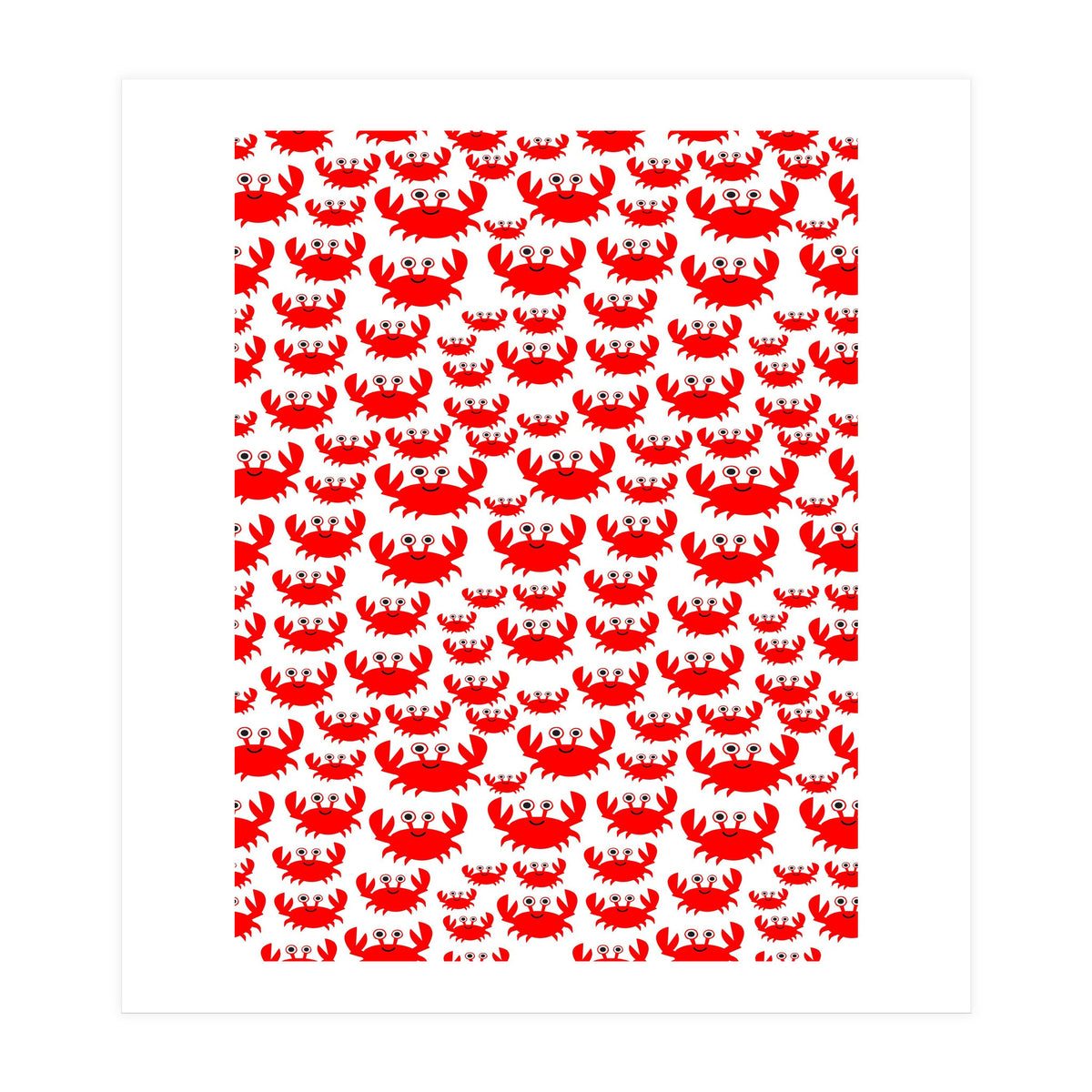Red Crab Pattern  (Print Only)