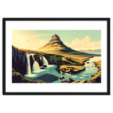 Vintage Iceland, Kirkjufell Mountain Poster thumbnail