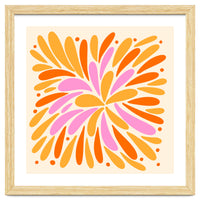 Floral Burst - pink, yellow and orange