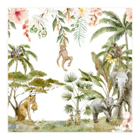 Watercolor Wild Animals Jungle  (Print Only)