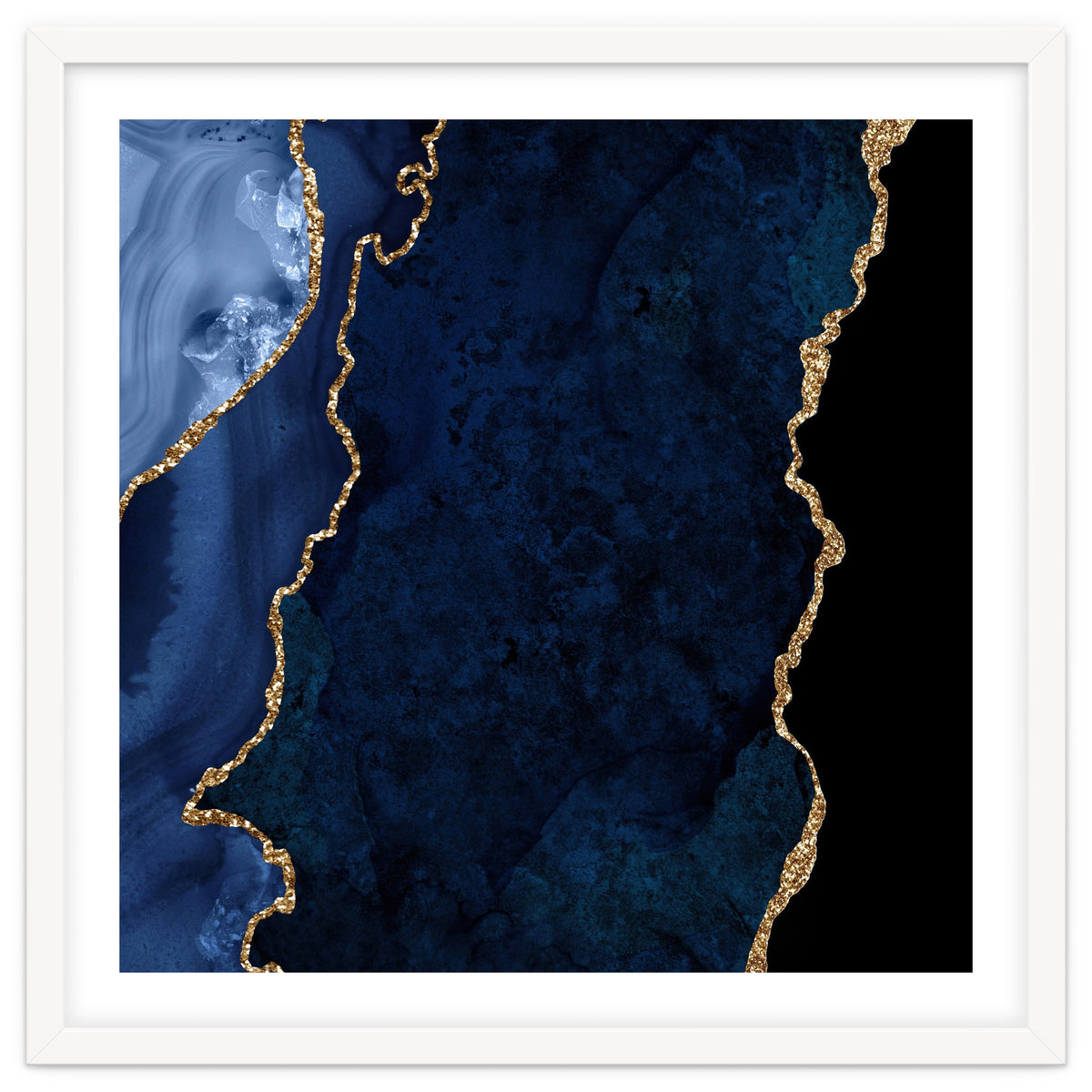 Navy & Gold Agate Texture 15