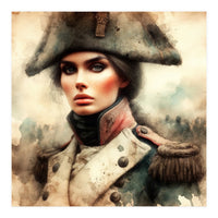 Napoleonic Officer Woman Portrait (Print Only)