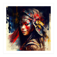 Powerful Asian Warrior Woman #2 (Print Only)