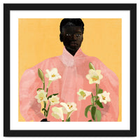 Girl Holding Flowers 2