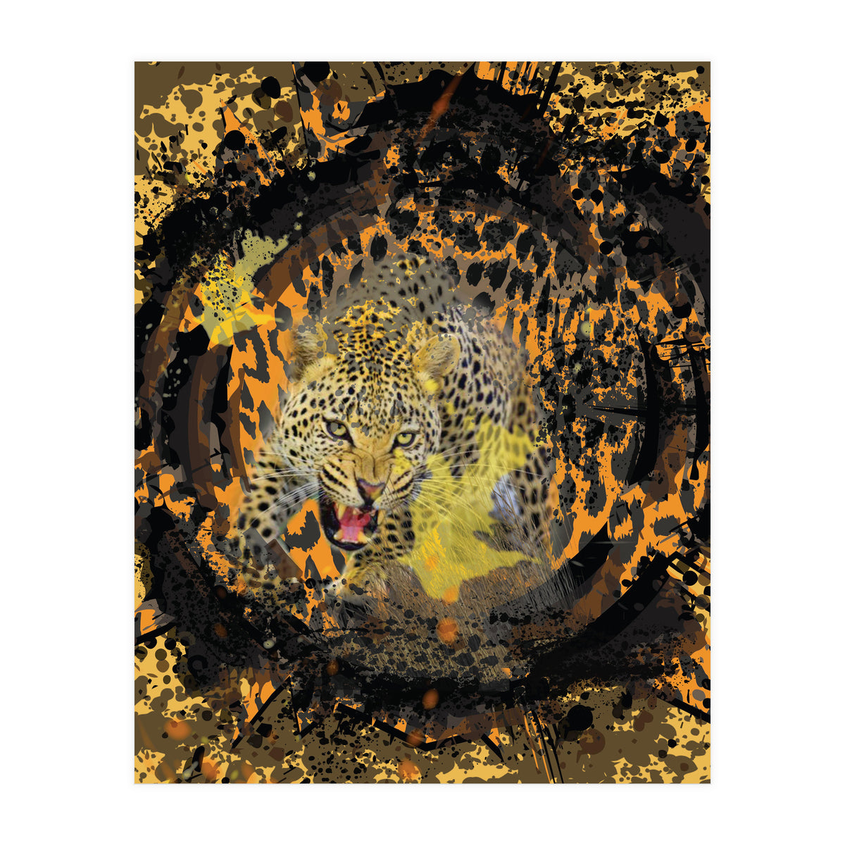 Angry Leopard (Print Only)