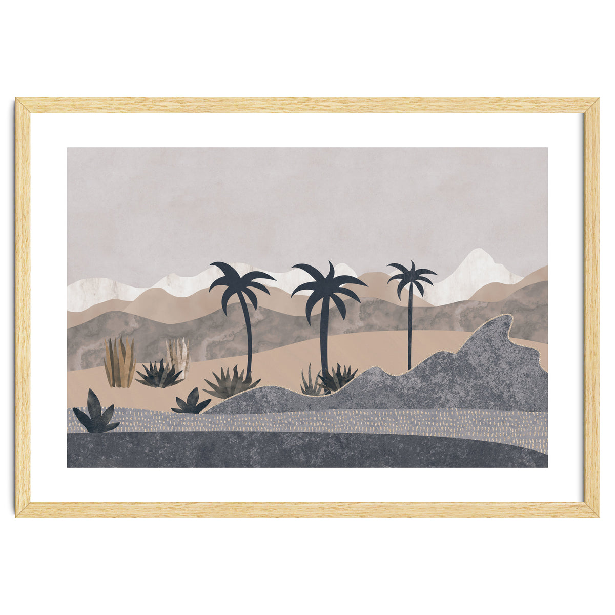 Abstract Landscape Palm Oasis