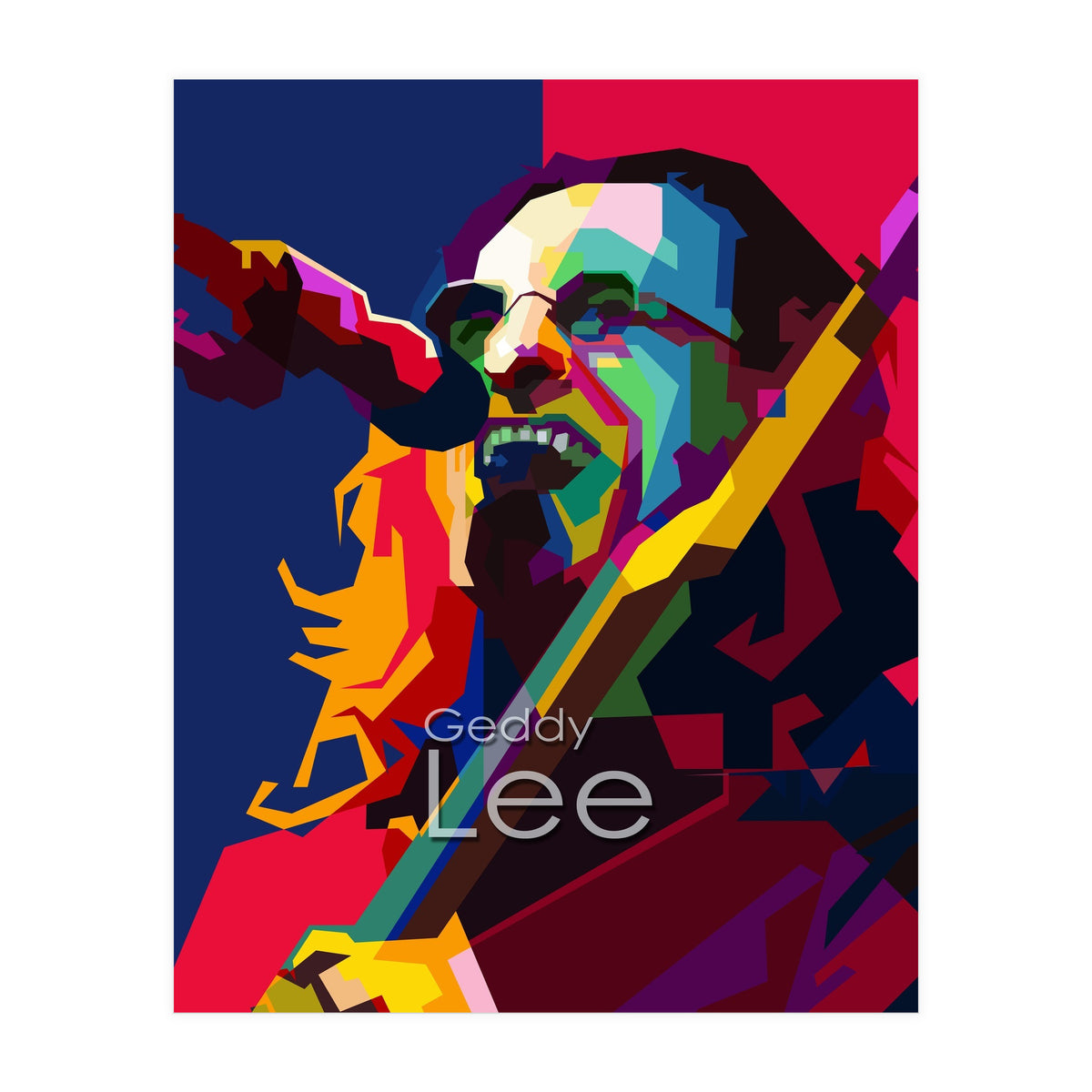 Geddy Lee RUSH Singer Pop Art WPAP (Print Only)