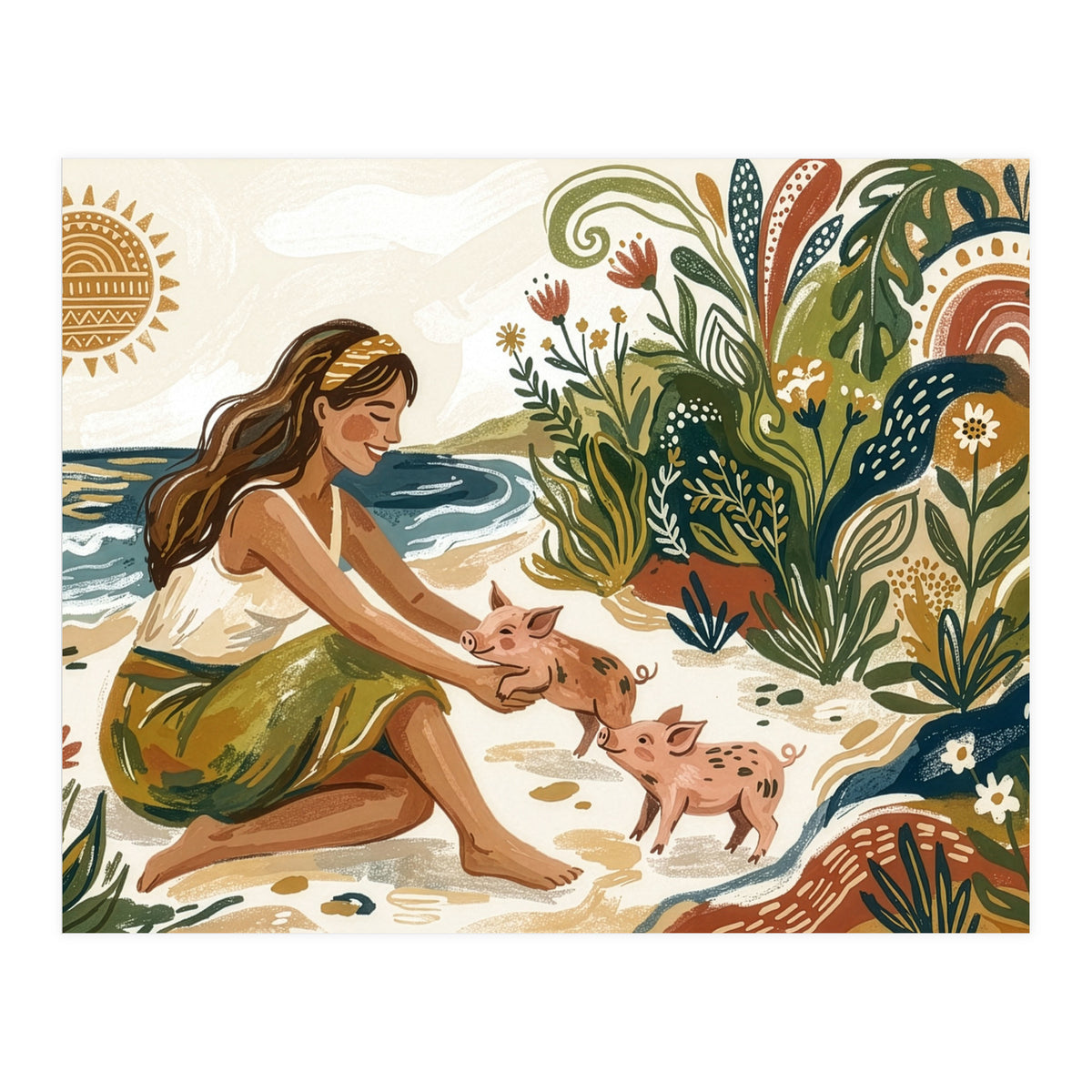 Playful Pigs Paradise (Print Only)