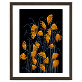 Linocut flower meadow black thumbnail