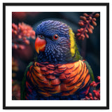 Vibrant Rainbow Lorikeet Parrot Close Up Portrait thumbnail