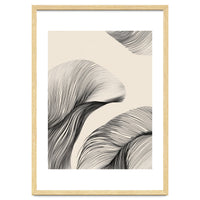 Black And White Flowing Lines Organic Shapes