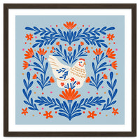 Blooming Chicken Blue And Orange