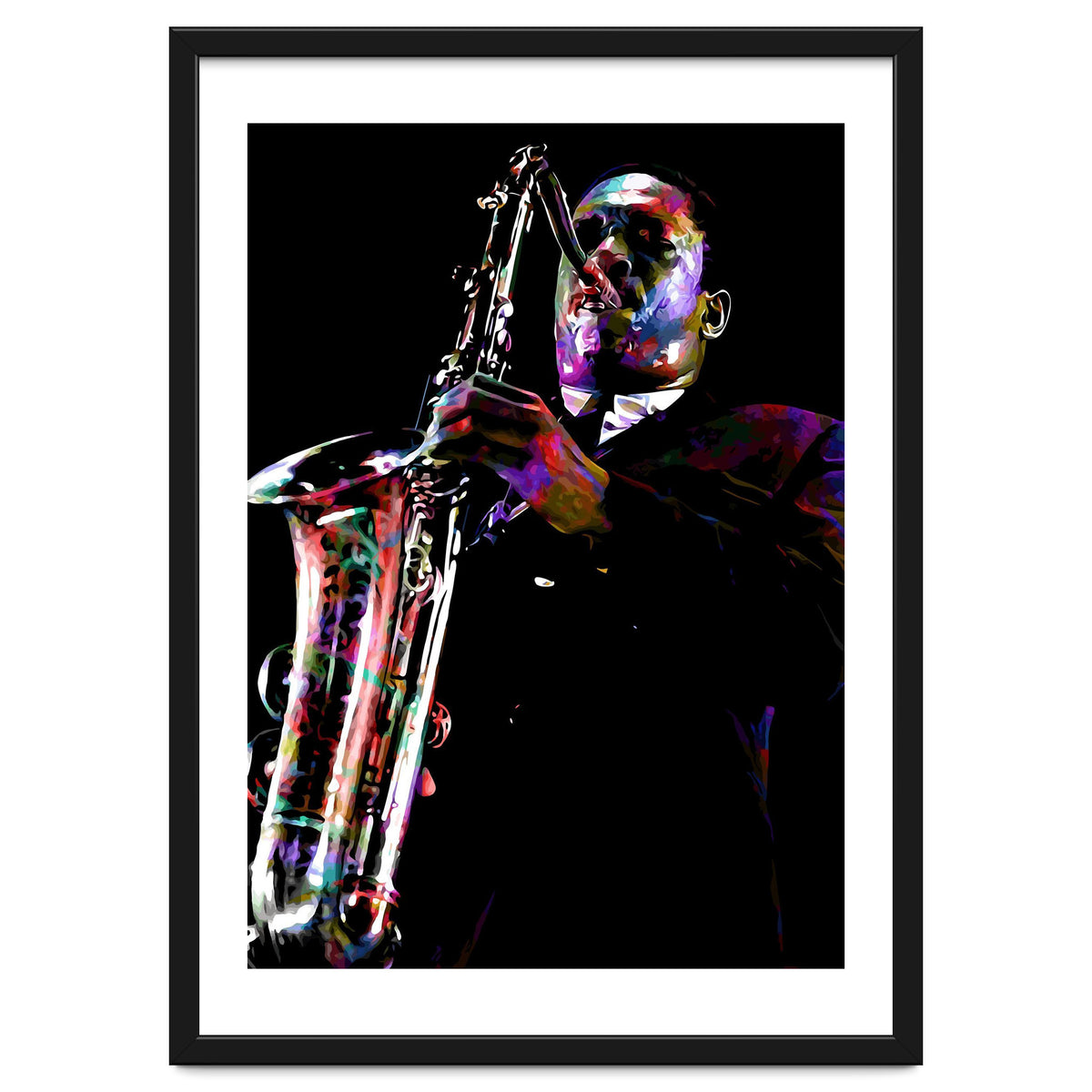 John Coltrane American Jazz Saxophonist Colorful