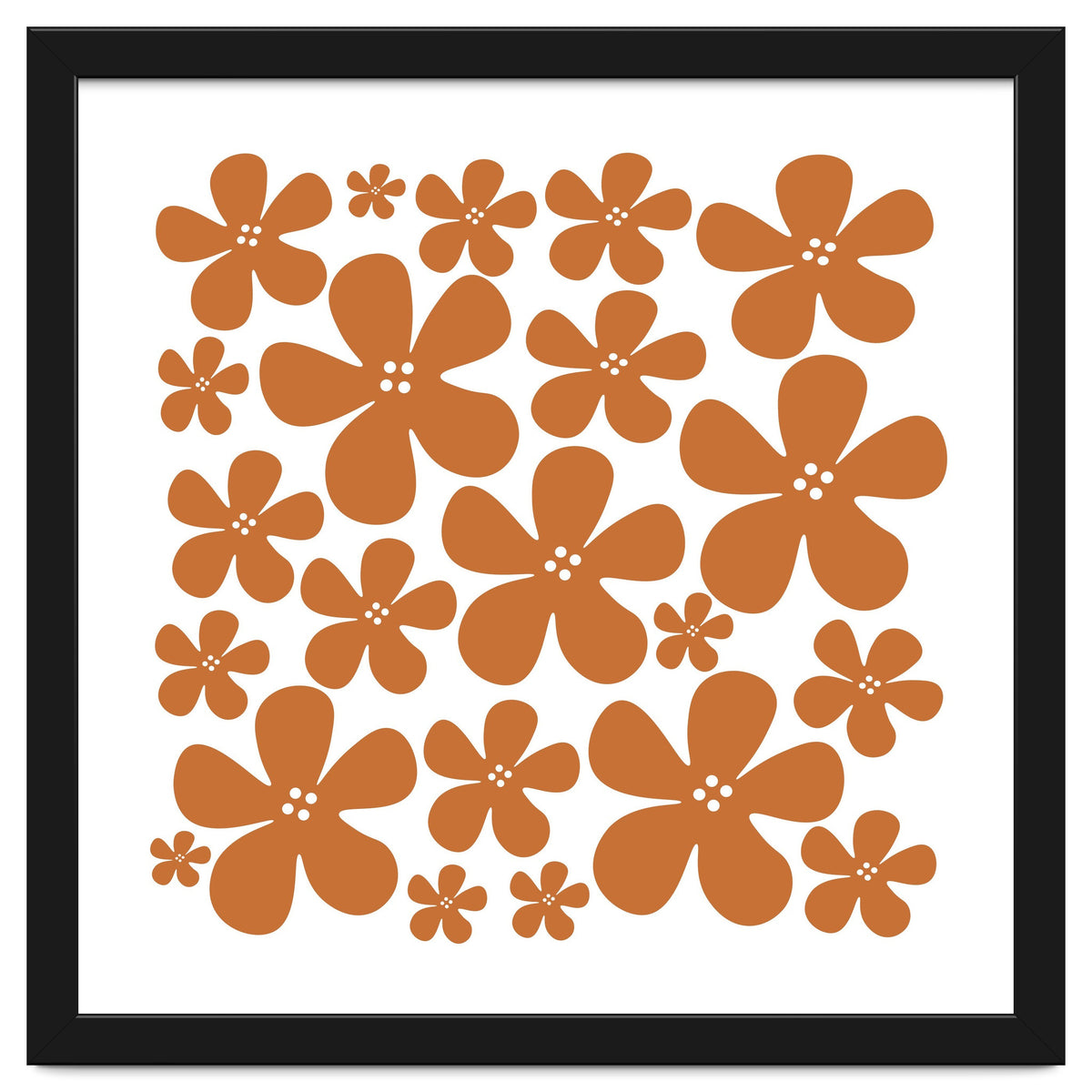 Brown Flowers Pattern