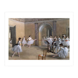 The Dance Foyer at the Opera on the rue Le Peletier, 1872 - 32x46 cm - oil on canvas. (Print Only) thumbnail