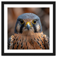 Close Up Kestrel Falcon Bird Portrait Majestic