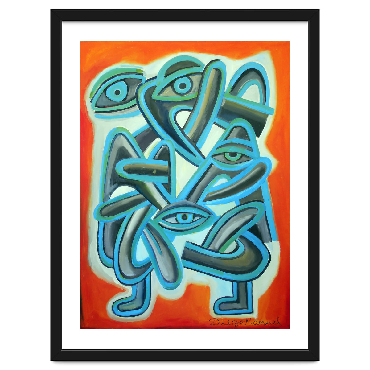 Graffiti Con Ojos Y Lenguas