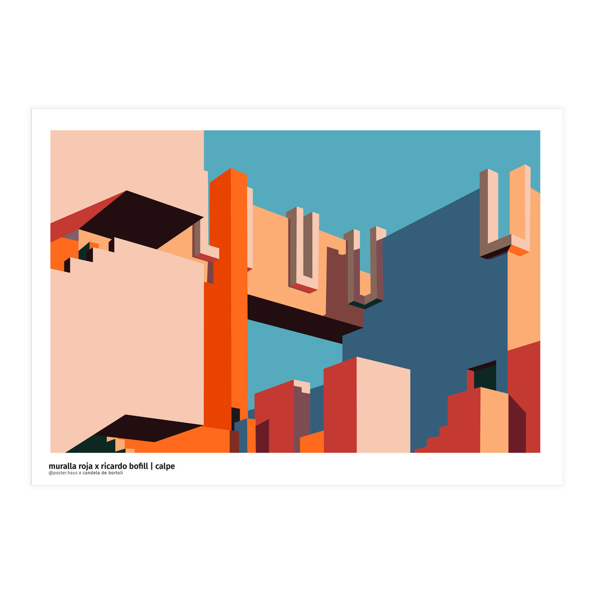la Muralla Roja by Ricardo Bofill - Calpe (Print Only)