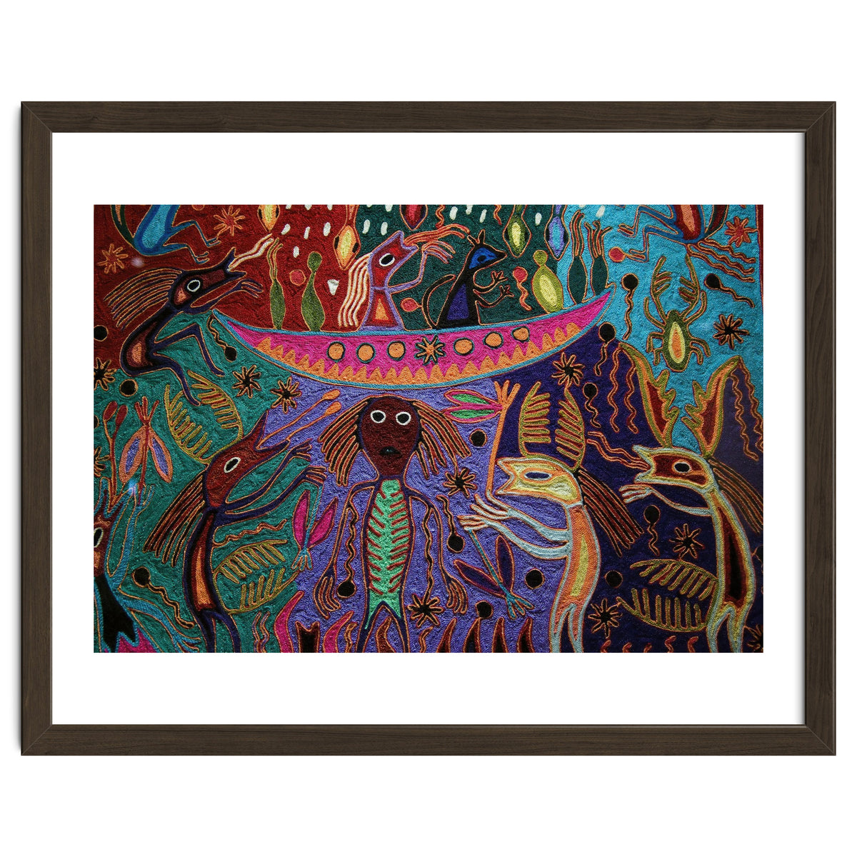 Mexico.Mexico city.National Museum of Anthropology. Huichol art.