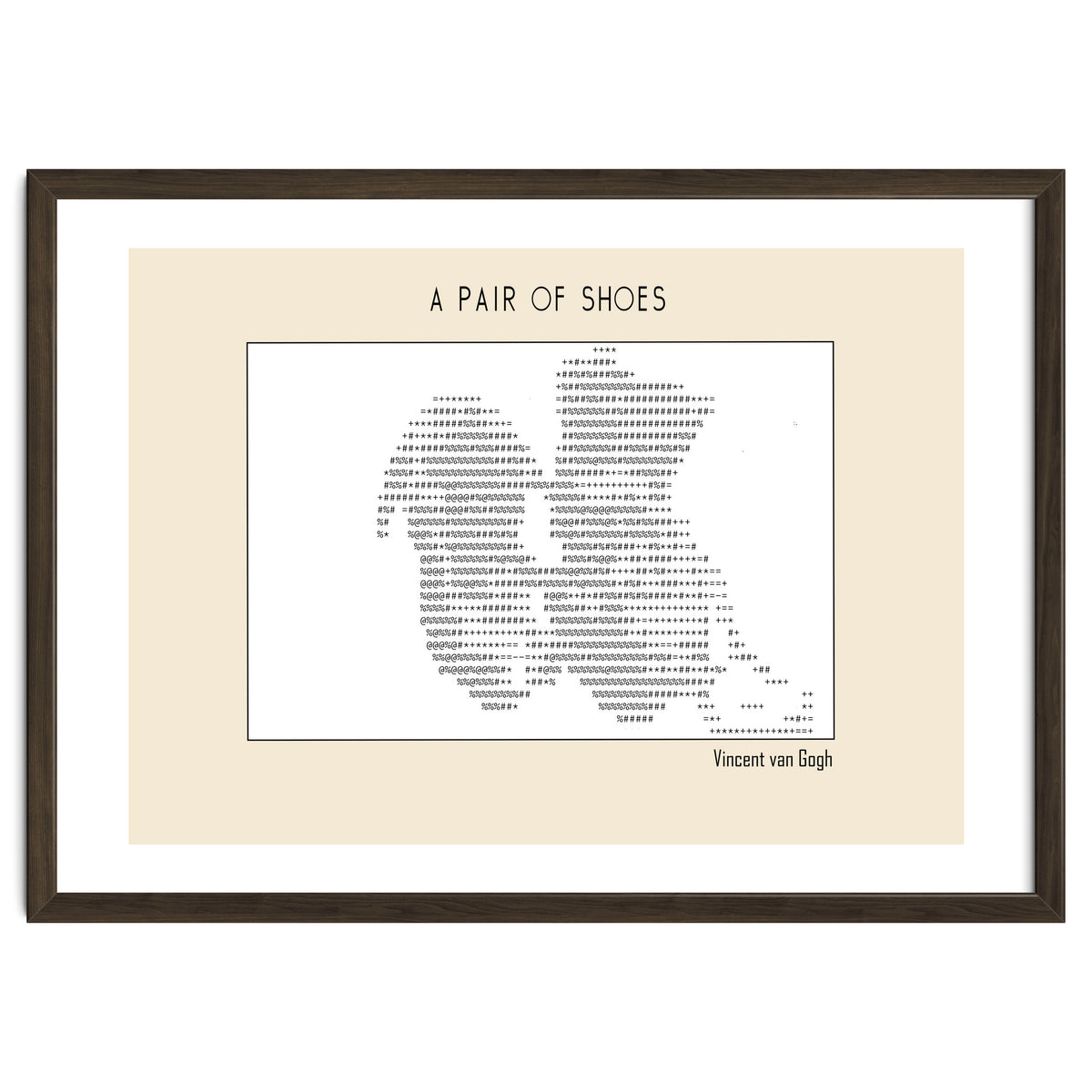 a pair of shoes (1886) – Vincent van Gogh(ascii art)