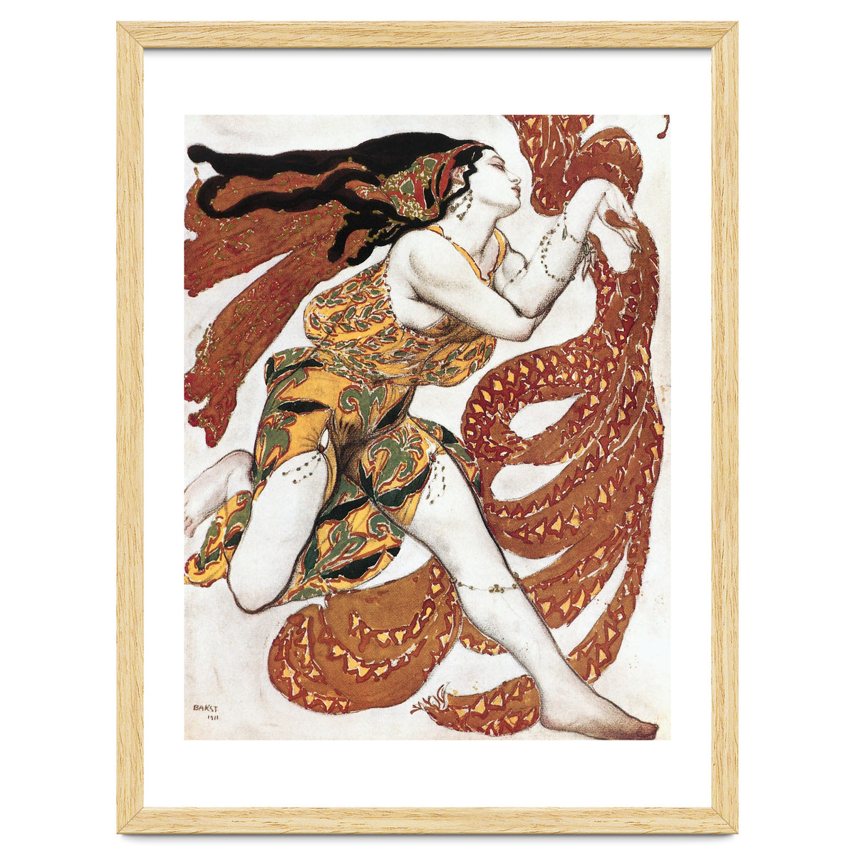 Costume sketch for a Bacchante, from the ballet &quot; Narcissus&quot.