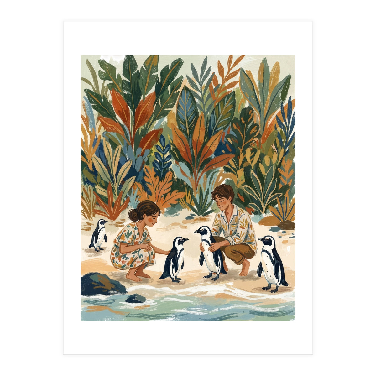 Wildlife Beach Gathering (Print Only)