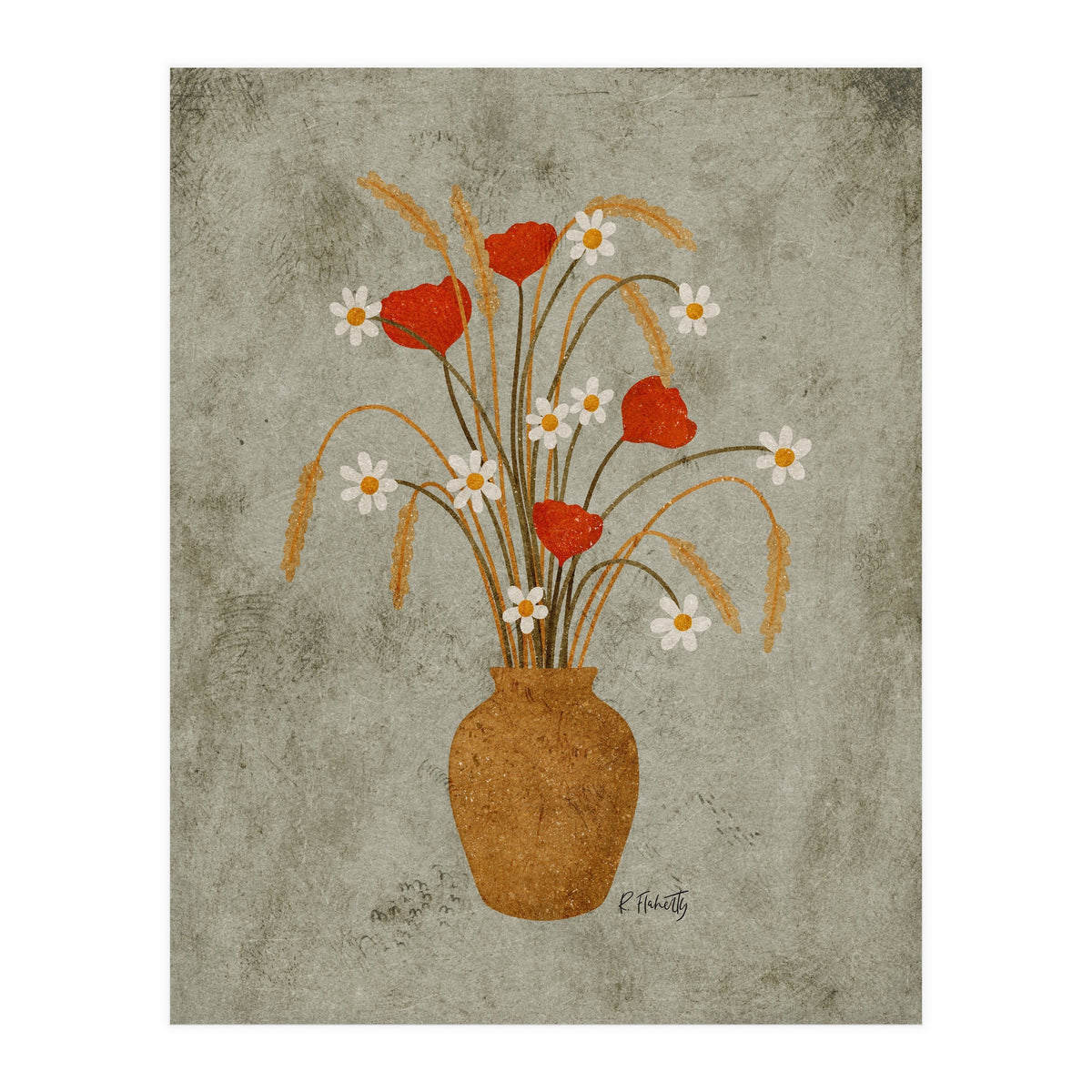 Harvest Floral Vase (Print Only)