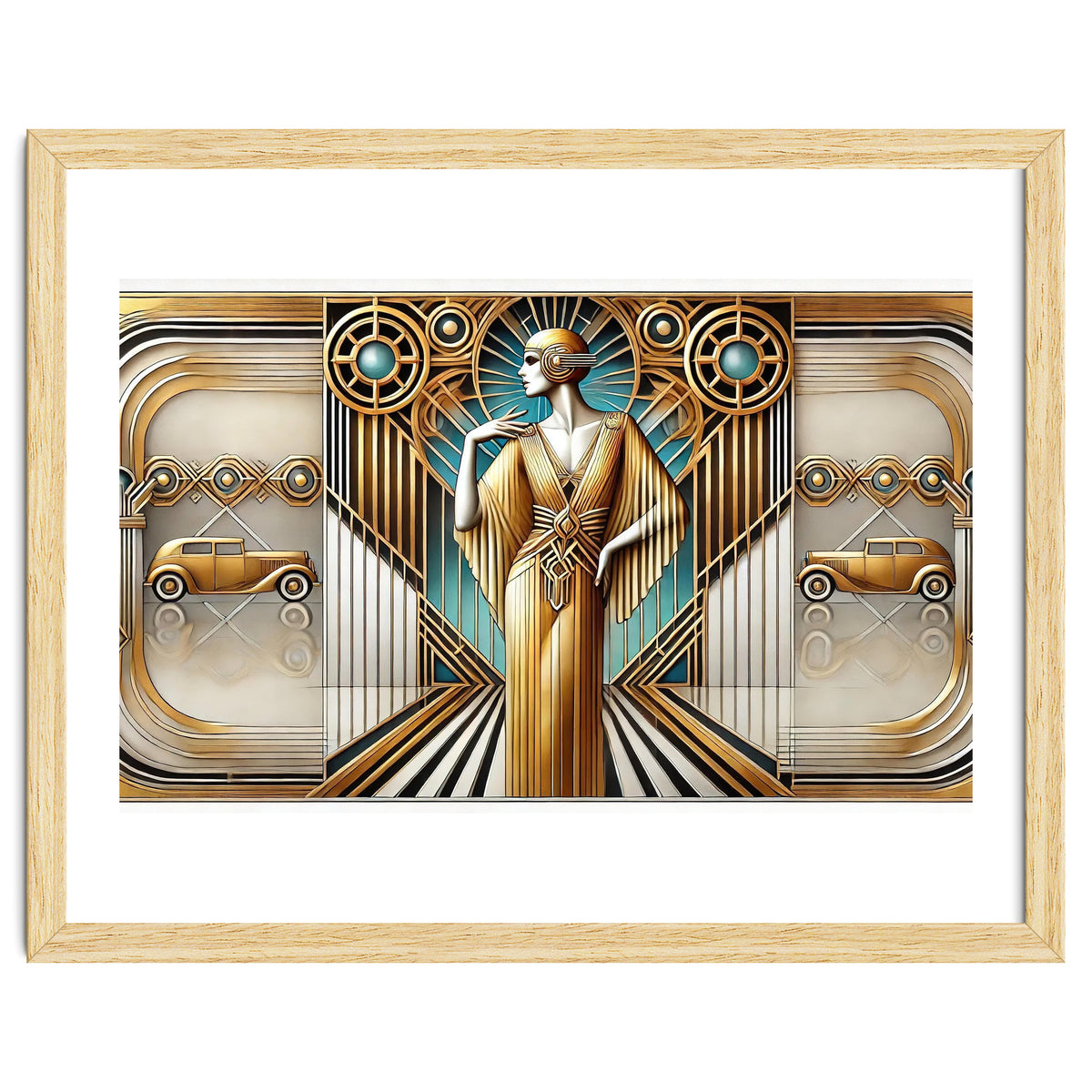 Gatsby Woman Art Deco Scene