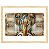 Gatsby Woman Art Deco Scene