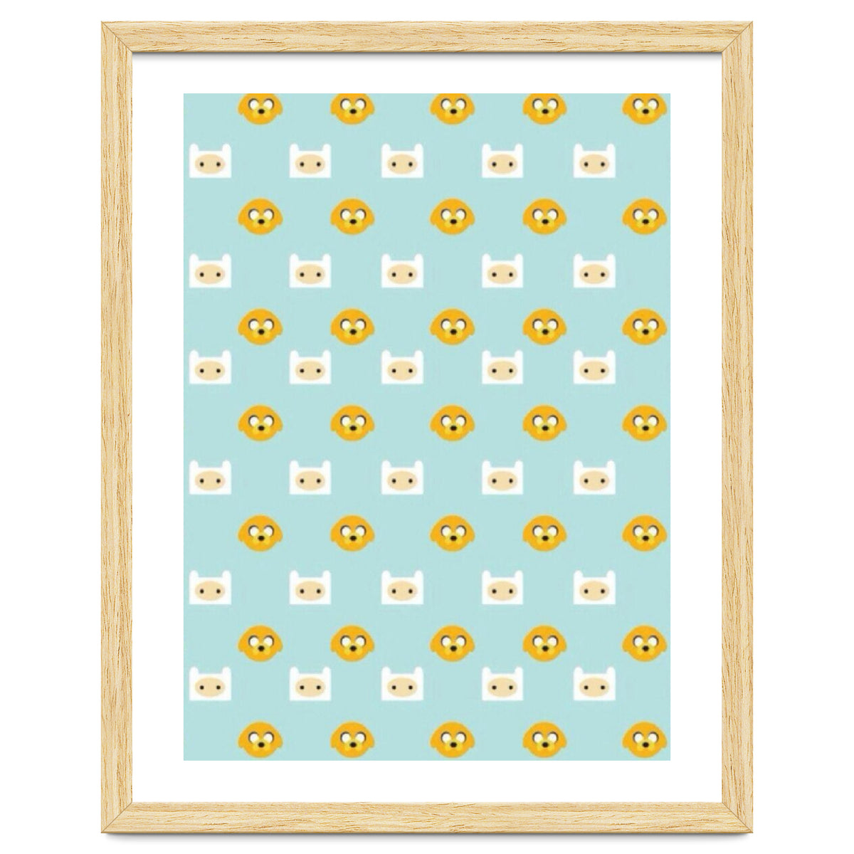Minimalist Finn And Jake Seamless Cartoon Pattern