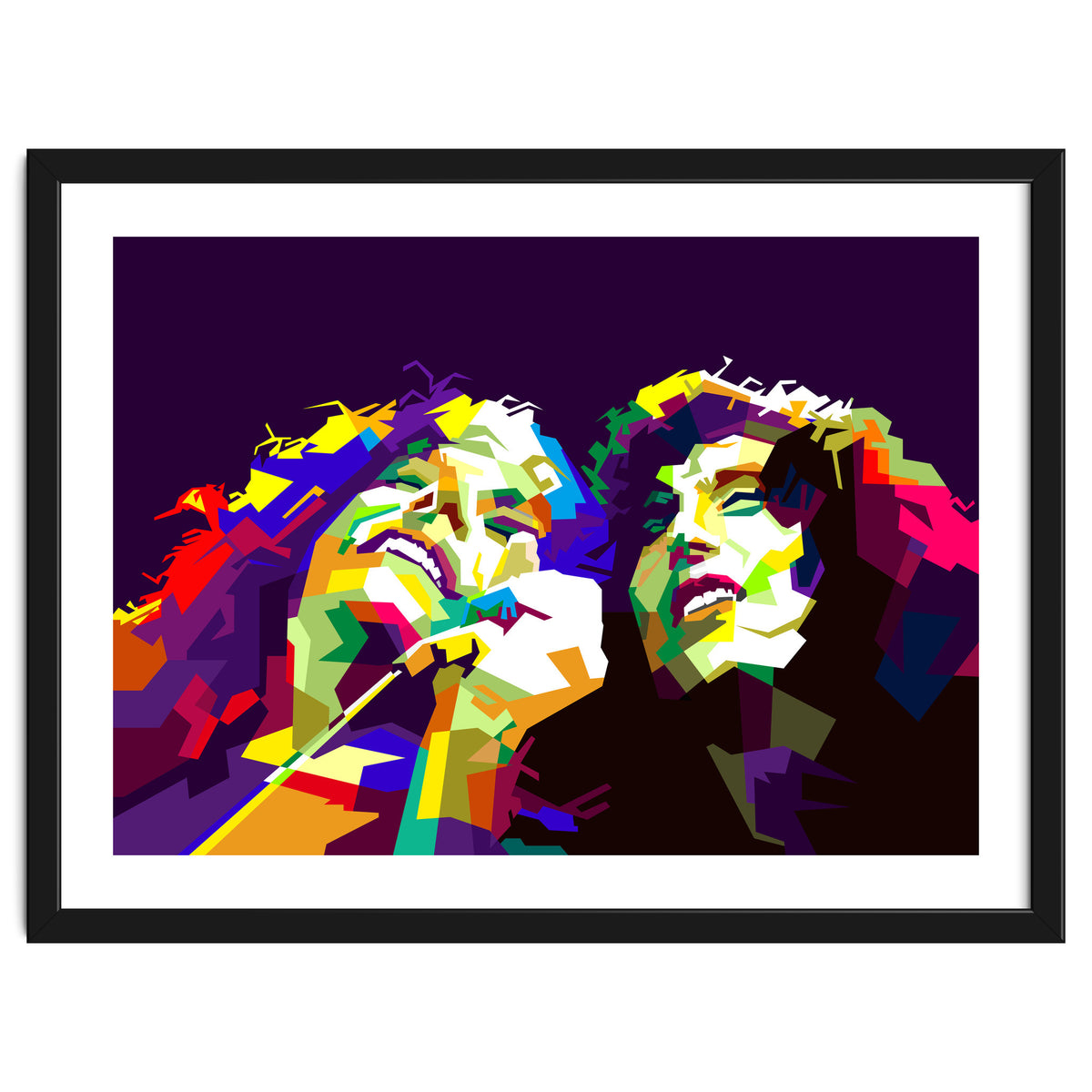 Robert Plant And Jimmy Page Pop Art WPAP