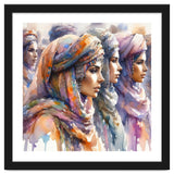 Tuareg Women Procession Watercolor thumbnail