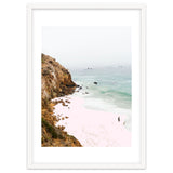 Pink Trails, Beach Tropical Travel Ocean Pastel Digital Art, Photography Sea Scenic Nature Landscape thumbnail