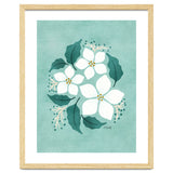 White Flowers On Mint thumbnail