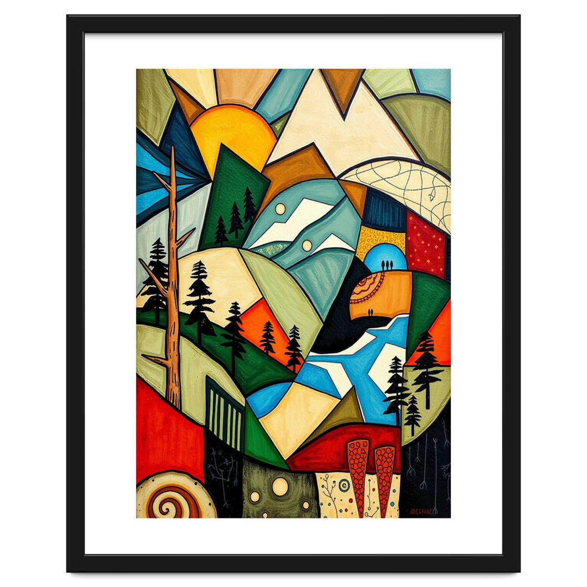 Abstract Nature Tree Mountain