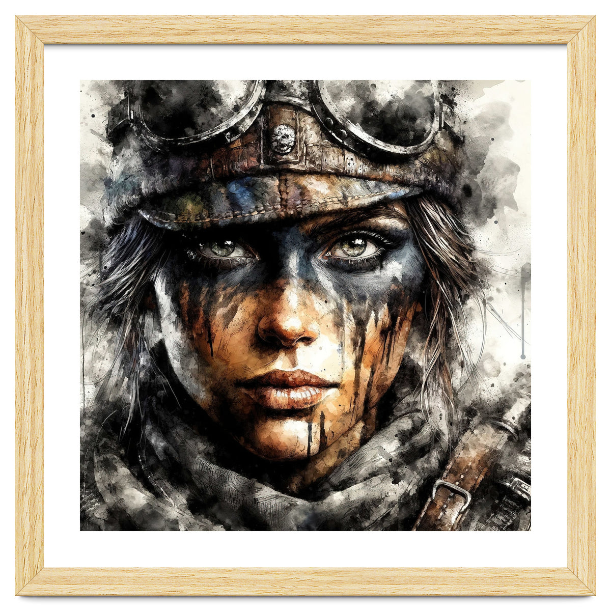 Warrior Woman With Aviator Goggles