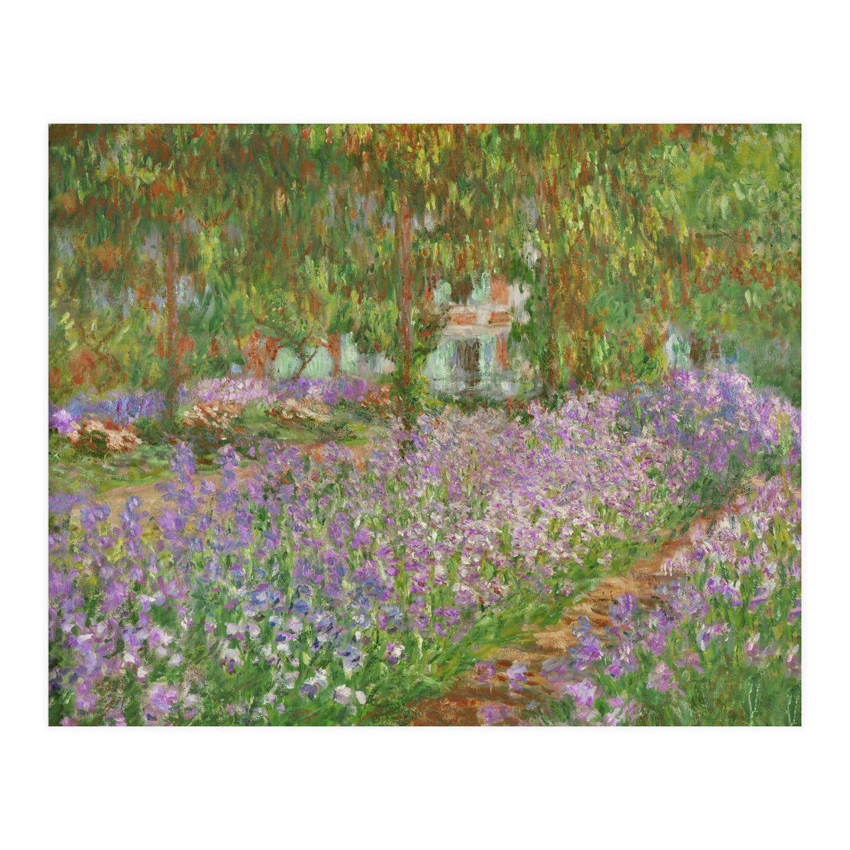 Le jardin a Giverny. Oil on canvas. (Print Only)