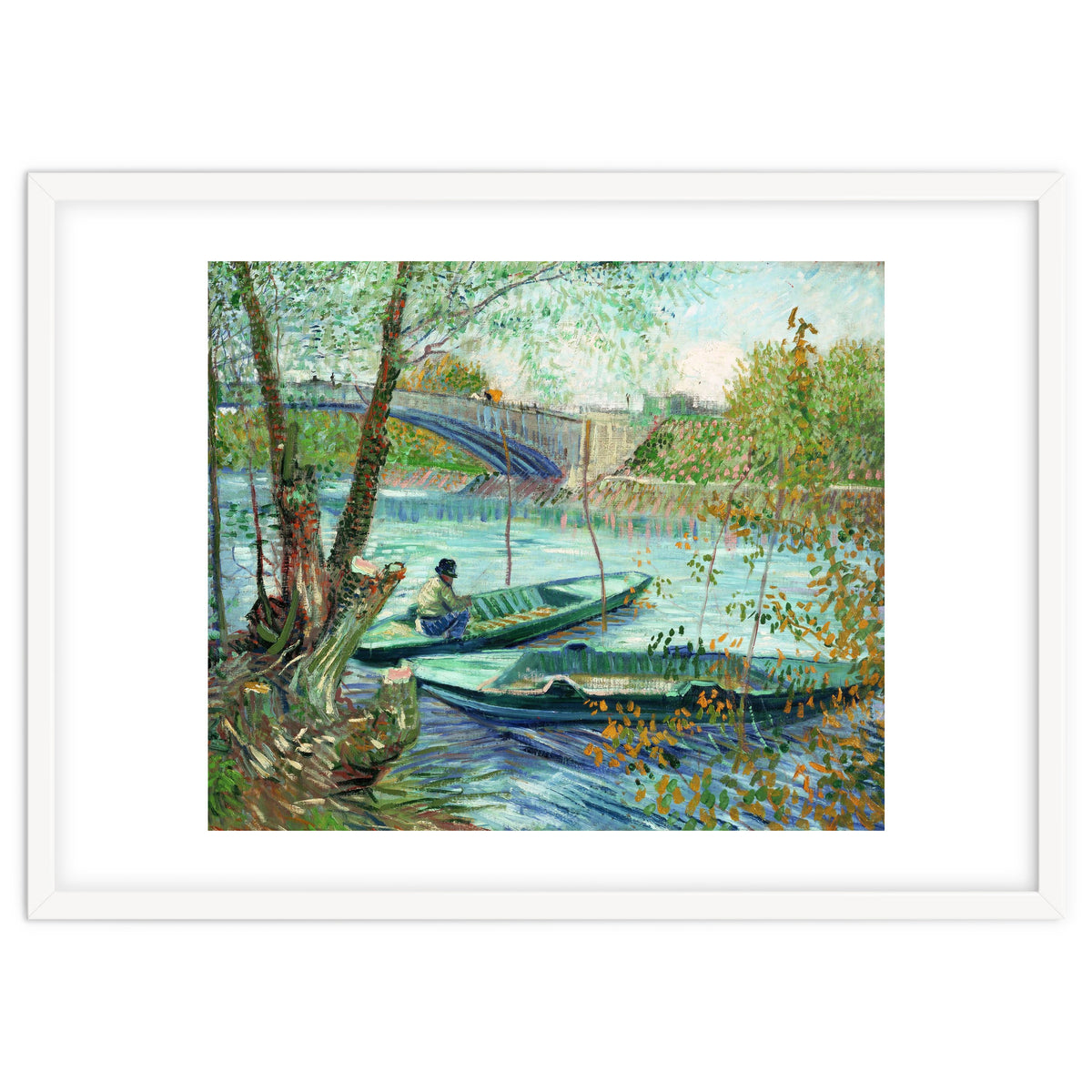 Vincent Van Gogh / 'Fishing in Spring, the Pont de Clichy ', 1887, Oil on canvas, 49 x 58 cm.