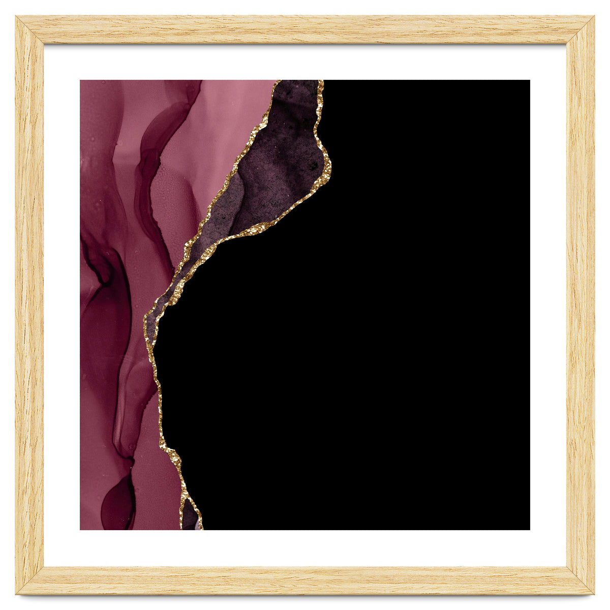 Burgundy & Gold Agate Texture 09