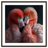 Two Flamingos Together Showing Affection thumbnail