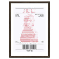 Receipt Art Adele Red