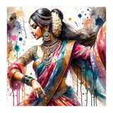 Hindu Woman Dancer With Jewelry And Sari (Print Only) thumbnail
