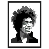 Jimi Hendrix Rock And Blues Music Black White