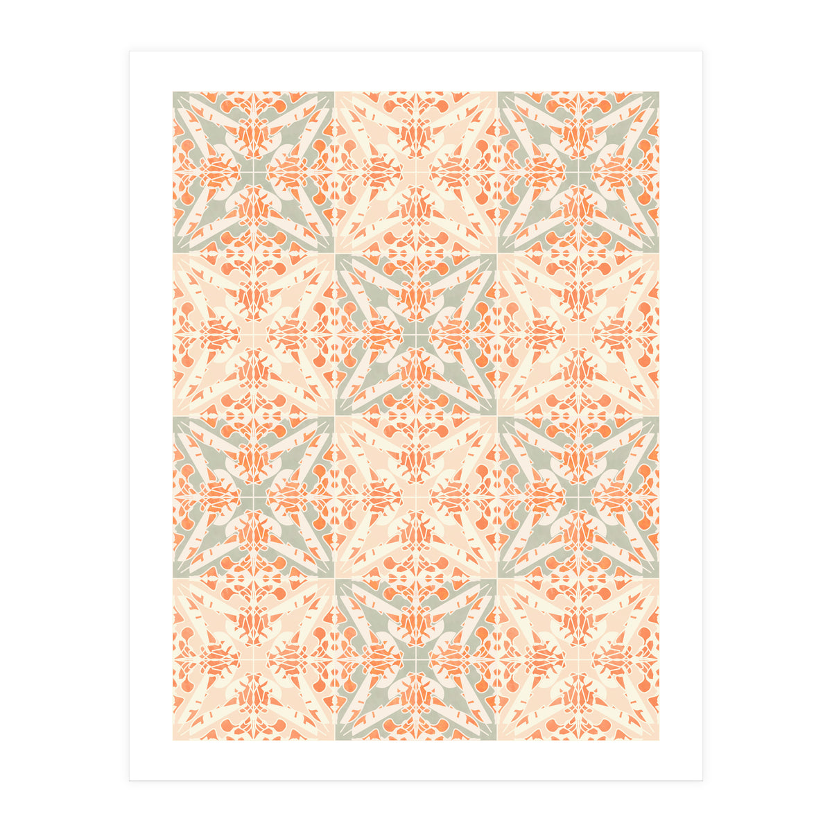 Coral Moth Tiles (Print Only)