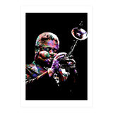 Dizzy Gillespie American Jazz Trumpeter Legend Colorful (Print Only) thumbnail