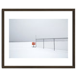 Detour sign in the snow beach thumbnail
