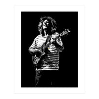 Pat Metheny American Jazz Guitarist Legend in Monochrome (Print Only)