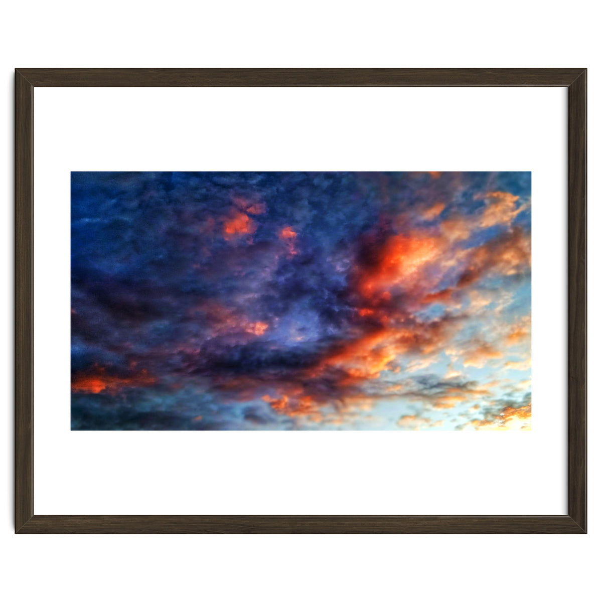 Cloudy sky at sunset