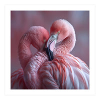 Cute Two Pink Flamingos (Print Only)