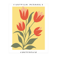 Amsterdam Flower Market - Modern Colorful Botanical Print (Print Only)